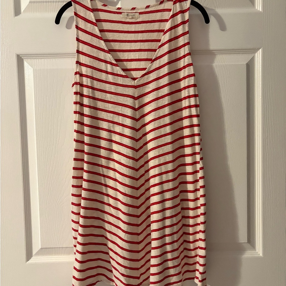 VEUC Madewell Red and White Striped Dress
